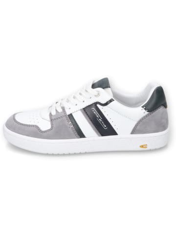 Leder-Sneakers "Blackburn" in Weiß/ Grau