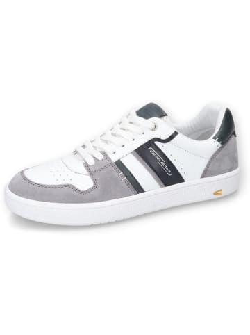 Leder-Sneakers "Blackburn" in Weiß/ Grau