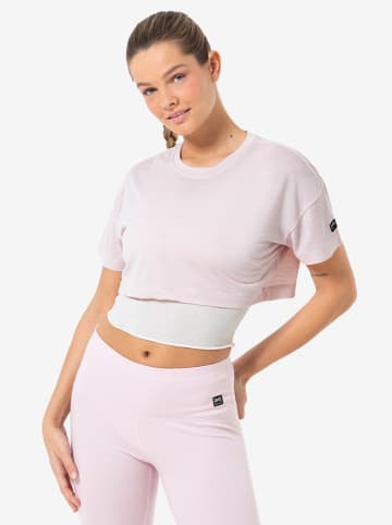 Trainingsshirt  in Rosa/ Weiß