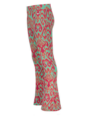 Broek turquoise/roze