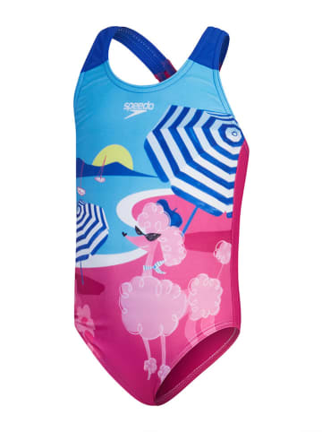 Badeanzug "Eco Dig" in Pink/ Blau