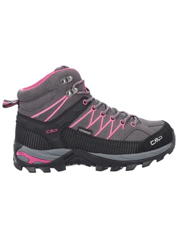 Leren trekkingboots "Rigel Mid" antraciet/roze