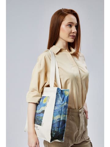 Schoudertas beige - (B)35 x (H)35 x (D)12 cm