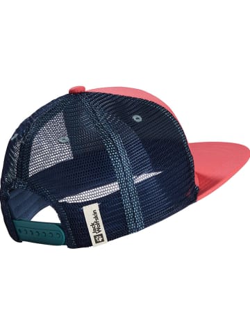 Cap "Rib" in Dunkelblau/ Pink