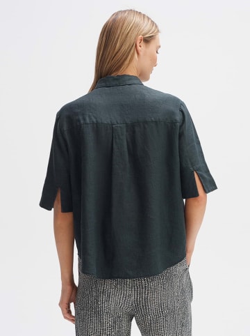 Linnen blouse antraciet