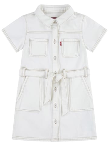 Jeanskleid in Creme