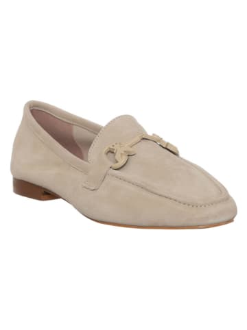 Leren mocassins beige