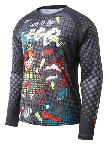 Fahrradshirt "Boom" in Grau/ Bunt
