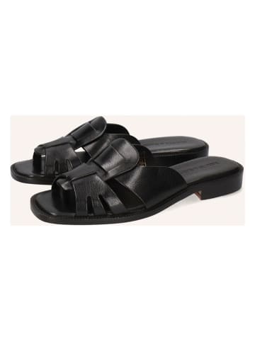 Leren slippers "Everly" zwart