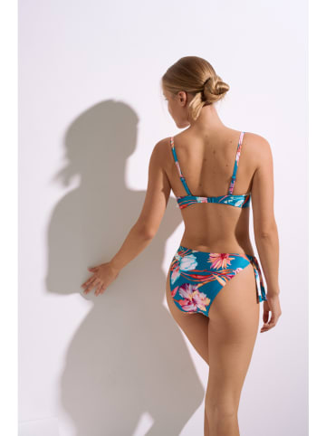 Biustonosz bikini w kolorze niebiesko-różowym