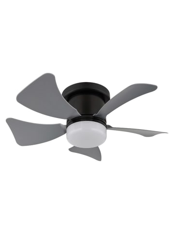 LED-Deckenventilator "Hinea" in Schwarz - (H)13 x Ø 40,6 cm