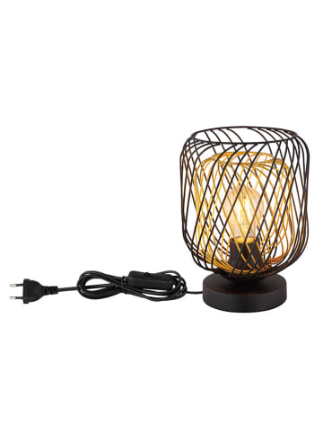 Tischleuchte "Dichti" in Schwarz/ Gold - (H)24,5 x Ø 18 cm