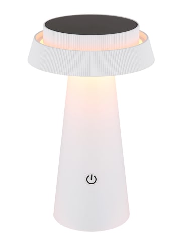 LED-Solarleuchte in Weiß - (H)23 x Ø 14 cm