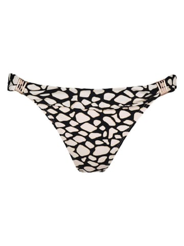 Figi bikini "Bishi" w kolorze czarno-kremowym