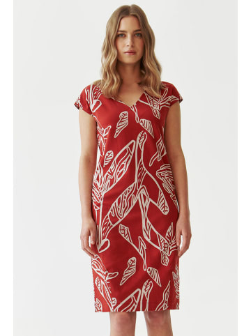 Kleid in Weiß/ Rot