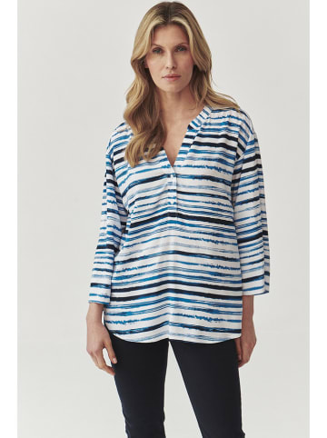 Blouse wit/blauw