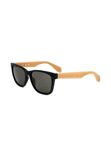 Herren-Sonnenbrille in Schwarz-Beige/ Grau