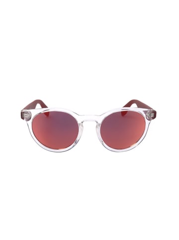 Damen-Sonnenbrille in Transparent-Lila/ Pink-Gelb