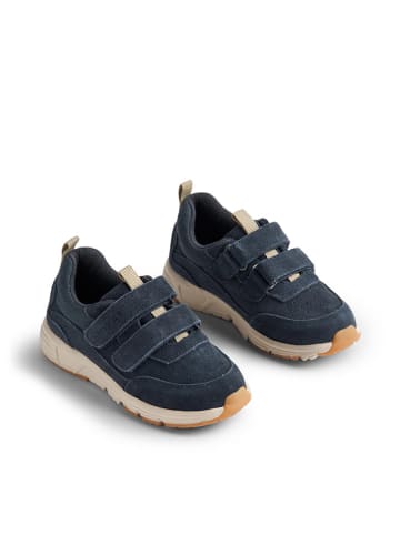 Skórzane sneakersy "Alin" w kolorze granatowym
