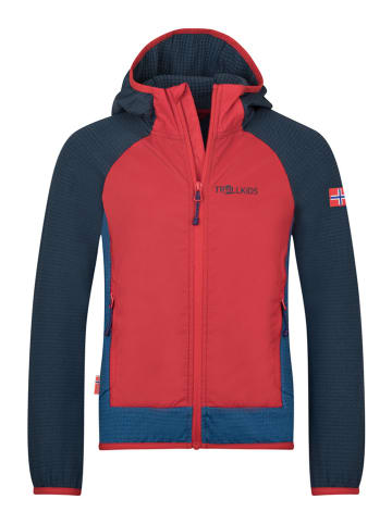 Fleece vest "Seiland" donkerblauw/rood