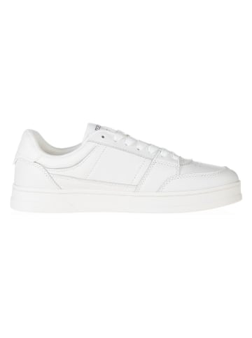 Leder-Sneakers in Weiß