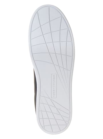Leder-Sneakers in Dunkelblau