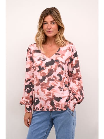 Blouse "Elena" lichtroze/zwart