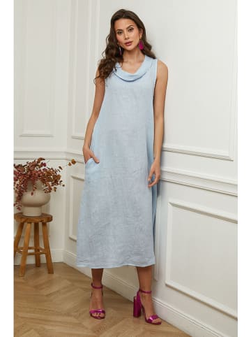Leinen-Kleid "Imenn" in Hellblau