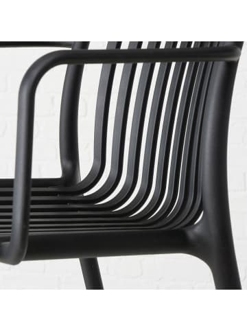 Gartenstuhl "Quito" in Schwarz - (B)55 x (H)79 x (T)56 cm