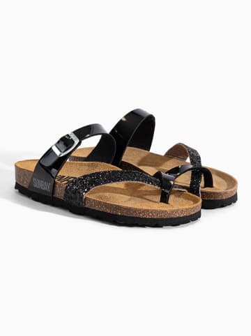 Teenslippers "Tulipe" zwart