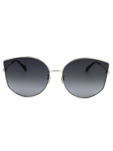 Damen-Sonnenbrille in Silber/ Dunkelblau