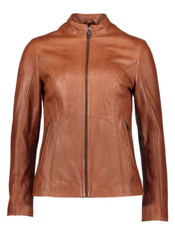 Lederjacke in Hellbraun