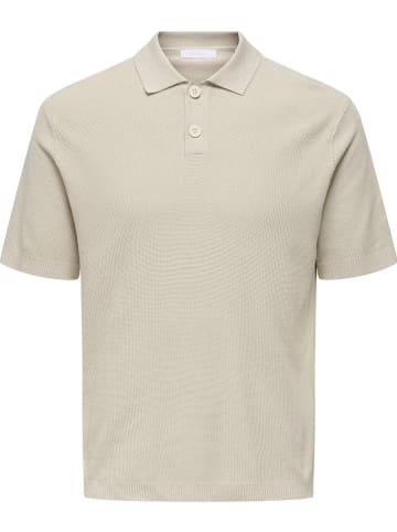Koszulka polo "Tony" w kolorze beżowym