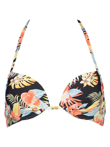 Bikini-Oberteil "Marika" in Schwarz/ Orange