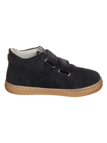 Leren enkelschoenen donkerblauw