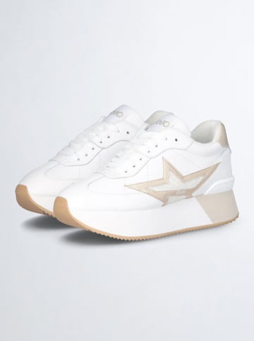 Sneakers in Weiß/ Gold