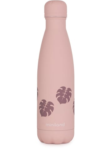 Isoleerfles "Leaves" lichtroze - 500 ml