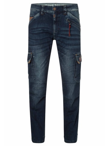 Jeans-Cargohose "Roger" - Regular Fit - in Dunkelblau