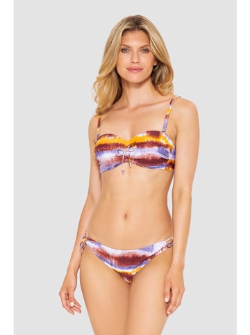 Bikinitop auberginekleurig/oranje