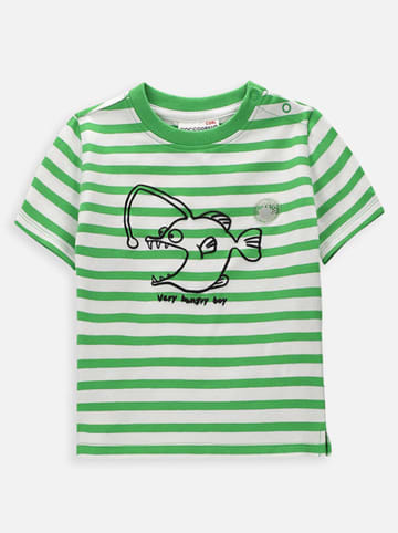 Shirt in Grün/ Weiß