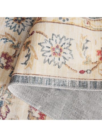 Kurzflor-Teppich ''Arizona'' in Beige/ Blau
