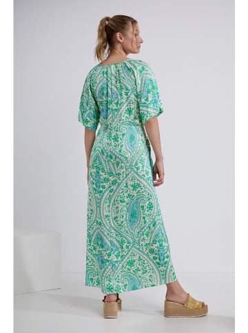 Kleid "Damaris" in Grün/ Hellblau/ Creme
