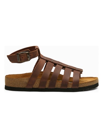 Leder-Sandalen "Ares" in Braun