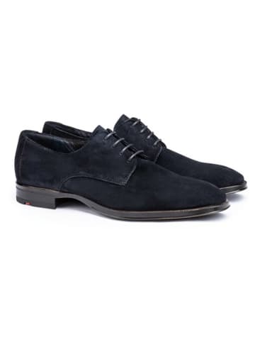 Leder-Schnürschuhe "Garrison" in Dunkelblau