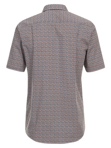 Hemd - Comfort fit - in Orange/ Dunkelblau