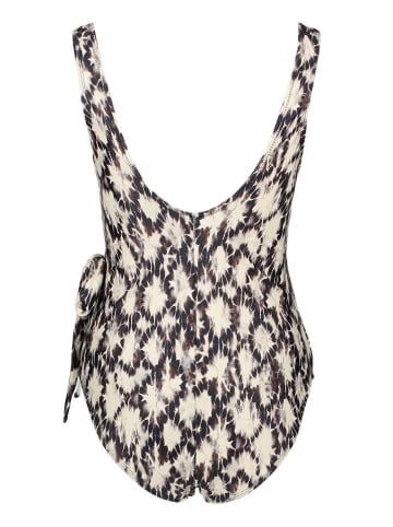 Badeanzug in Creme/ Schwarz