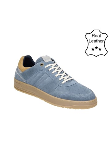 Leder-Sneakers in Blau