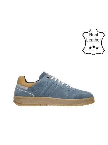 Leder-Sneakers in Blau