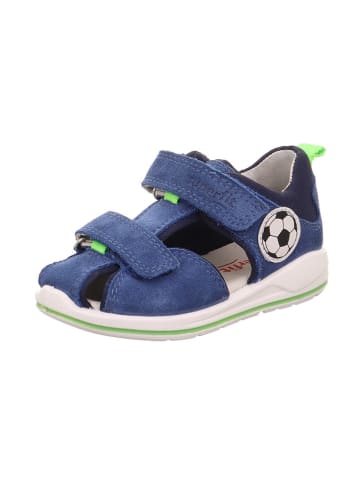 Leder-Halbsandalen "Boomerang" in Blau