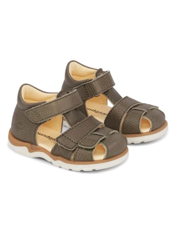 Leder-Halbsandalen "Sofus" in Khaki